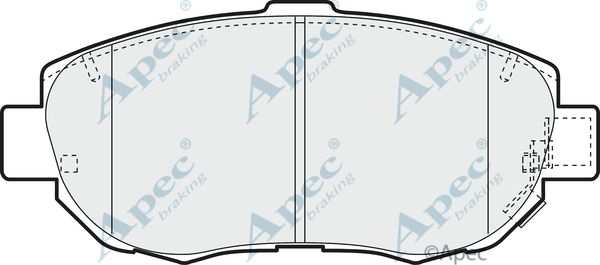 APEC BRAKING Комплект тормозных колодок, дисковый тормоз PAD1096